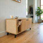 猫トイレ隠し家具 キャビネット （収納スペース付き 爪とぎ付き） Shae