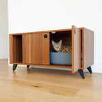 猫トイレ隠し家具 キャビネット （収納スペース付き 爪とぎ付き） Shae