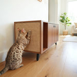 猫トイレ隠し家具 キャビネット （収納スペース付き 爪とぎ付き） Shae