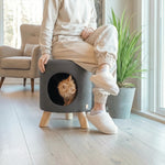 猫用隠れ家付き スツール Wallie